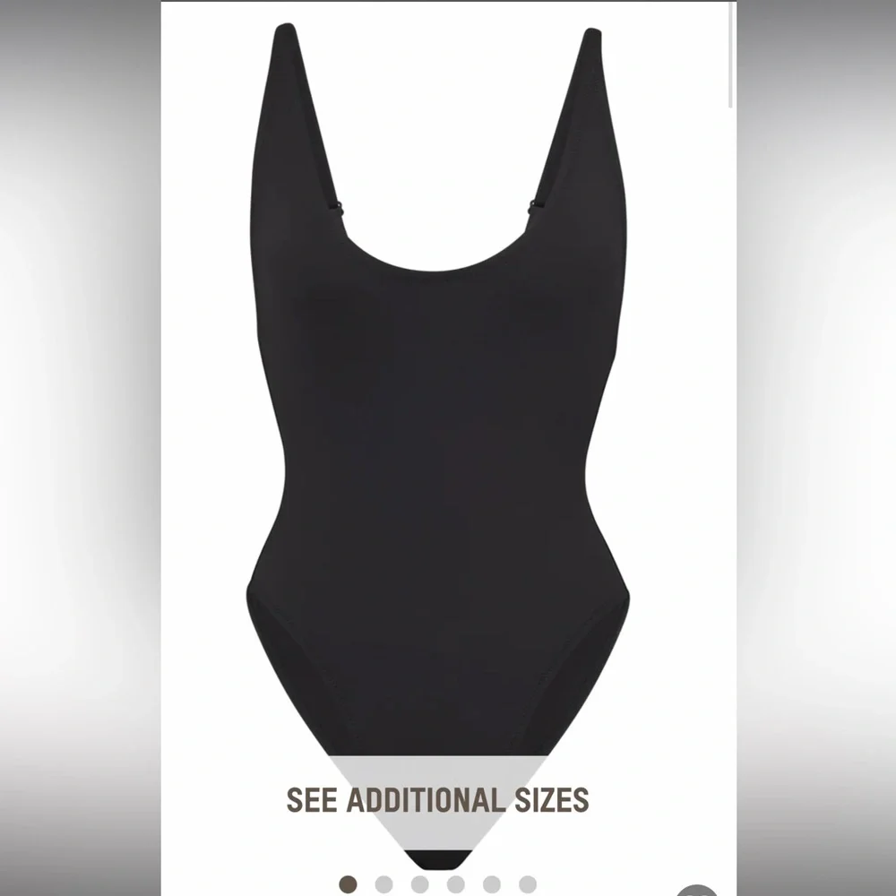 NWT- Skims. Recycled swim. Scoop neck‎ one piece. Onyx/Black.